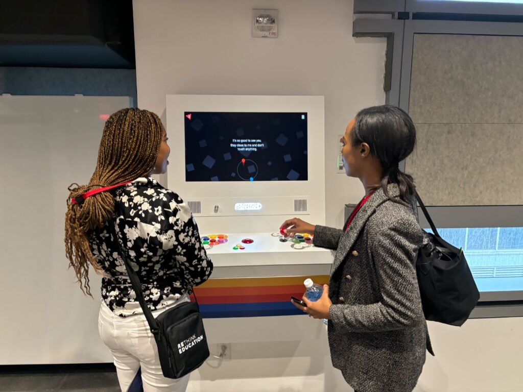 Senior Associates Bridget (left) and Monique (right) exploring the innovative systems at LIFT Labs