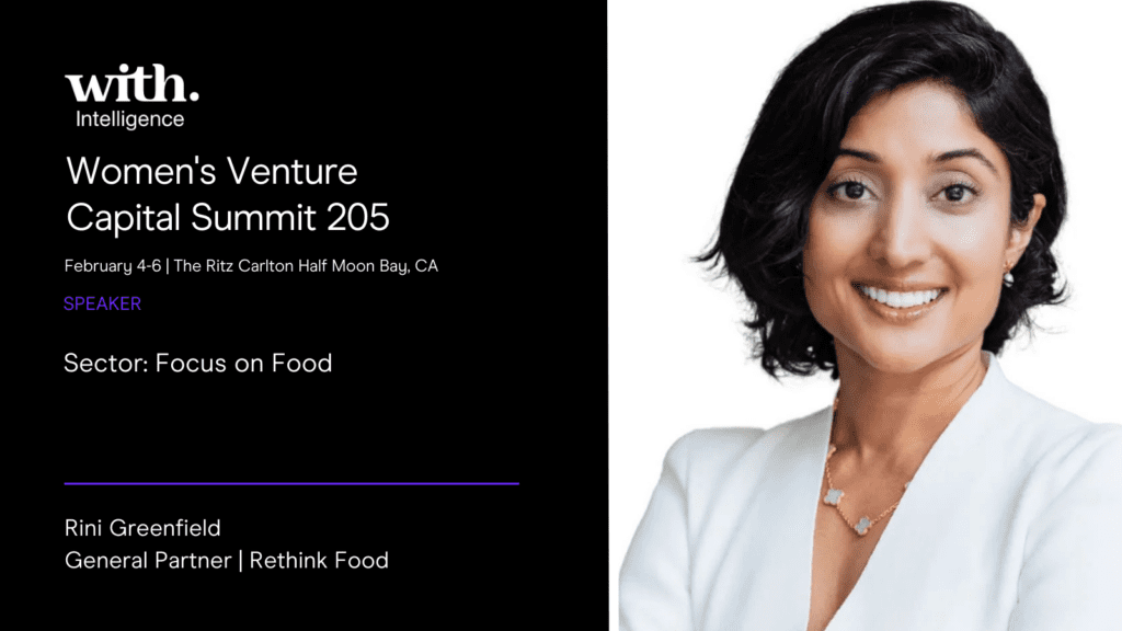 Rini speaker graphic for the 2025 With Intelligence Women’s Venture Capital Summit